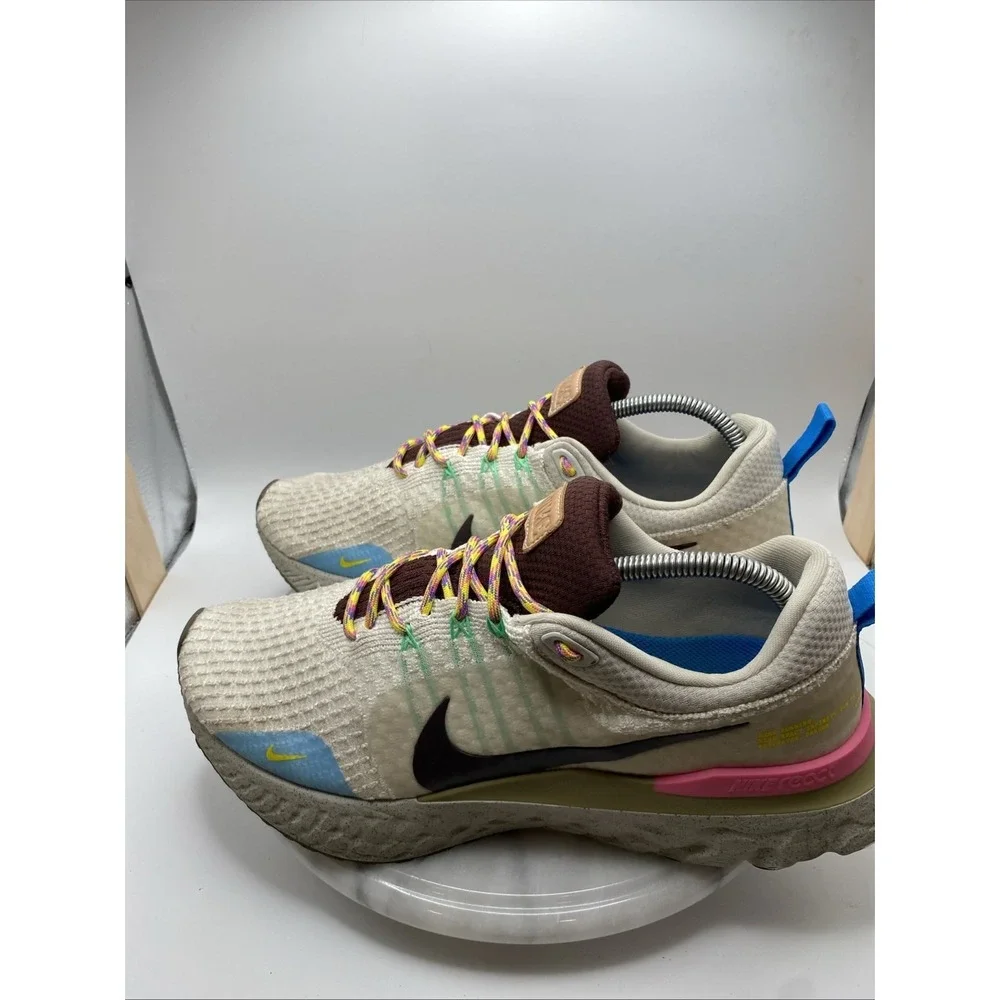 Nike Mens React Infinity Run Flyknit 3 Sail Pinksicle Earth FJ7068-120 Size 11.5